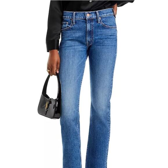 NWT Mother The Mid Rise Rider Ankle Fray Denim in Local Charm 25 - Picture 2 of 12